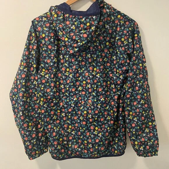Lands' End Girls’ Floral Raincoat – Size Large (14–16) - Picture 2 of 4